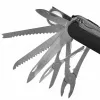 Pocket knife AZYMUT Tatron multifunctional folding knife 25 tools, stainless steel, 9 cm folded, 200 g, leather holster