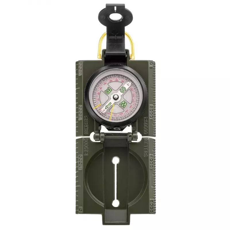 Navigational magnetic compass Mil‑Tec Mil‑Tec US with illumination, aluminium housing, scales 1:50k & 1:25k, olive