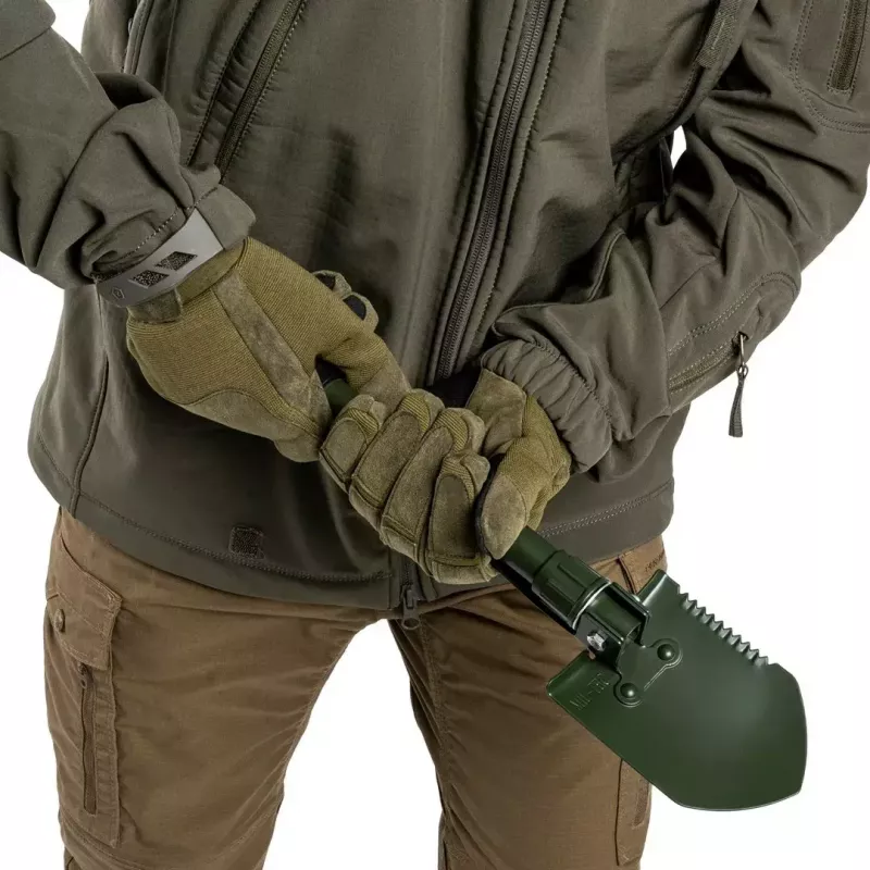 Folding Shovel Mil-Tec Mini II — compact entrenching tool, 405 mm length, 100 mm blade, 560 g, collapsible (15.5 x 10 x 6.5 cm)