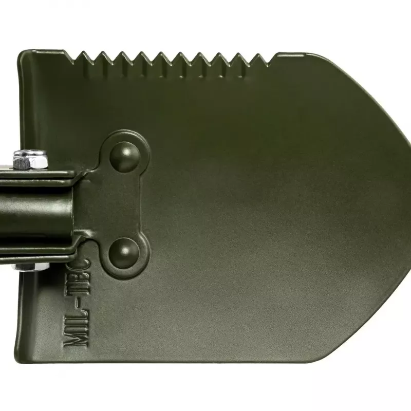 Folding Shovel Mil-Tec Mini II — compact entrenching tool, 405 mm length, 100 mm blade, 560 g, collapsible (15.5 x 10 x 6.5 cm)