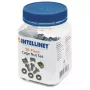 Cage nuts pack INTELLINET 711081 — plastic housing, silver, mounting kit, 10 g