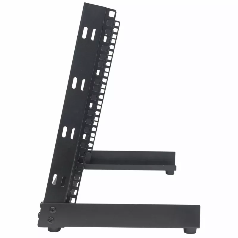 Intellinet 19 inch Network Rack - Open Frame (Desktop), 8U, Black, Flatpack