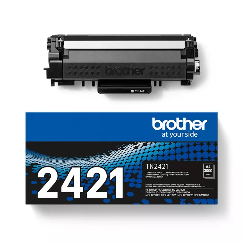 Toner cartridge Brother TN-2421 Black, original laser cartridge, 1 pc, compatible with Brother printers
