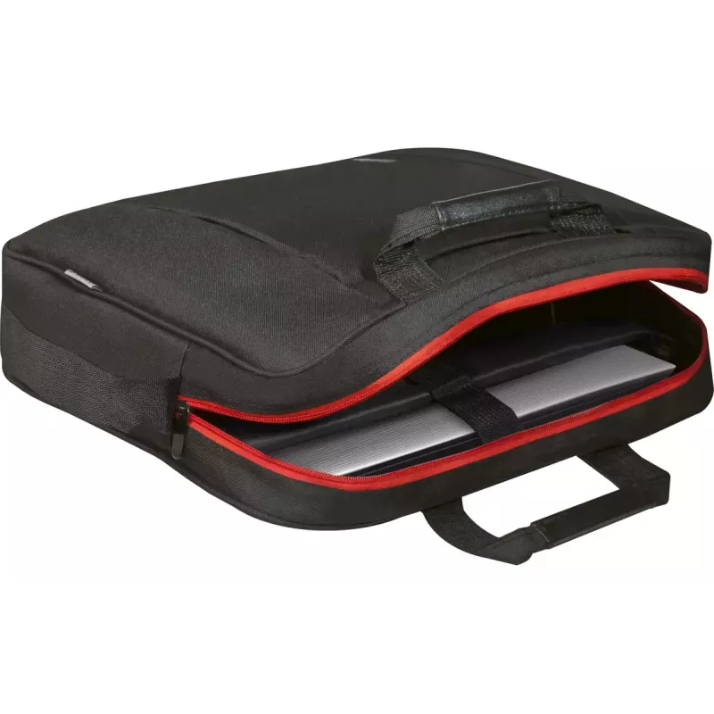 Laptop bag DEFENDER 15.6 inch (39.6 cm) — polyester, removable shoulder strap, zipper, black