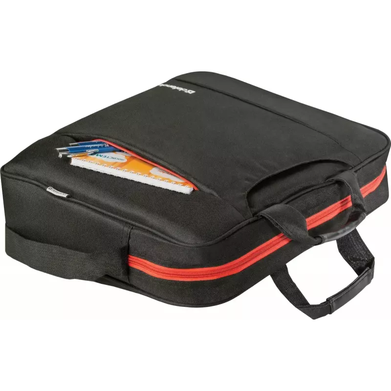 Laptop bag DEFENDER 15.6 inch (39.6 cm) — polyester, removable shoulder strap, zipper, black