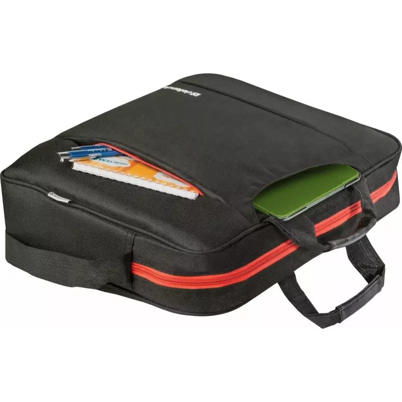 Laptop bag DEFENDER 15.6 inch (39.6 cm) — polyester, removable shoulder strap, zipper, black
