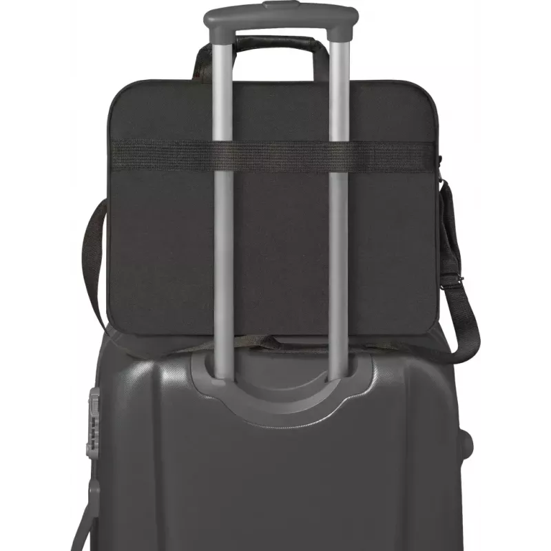 Laptop bag DEFENDER 15.6 inch (39.6 cm) — polyester, removable shoulder strap, zipper, black