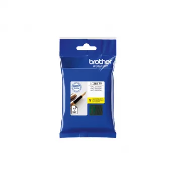 Inkjet Yellow Cartridge Brother LC-3617Y, Original, Standard Yield, 550 pages