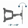 Wall TV mount Gembird WM-75ST-01 for 32 inch–75 inch screens, VESA 600x400, 45.5 kg, adjustable 4.9–49.1 cm, tilt -5°–8°