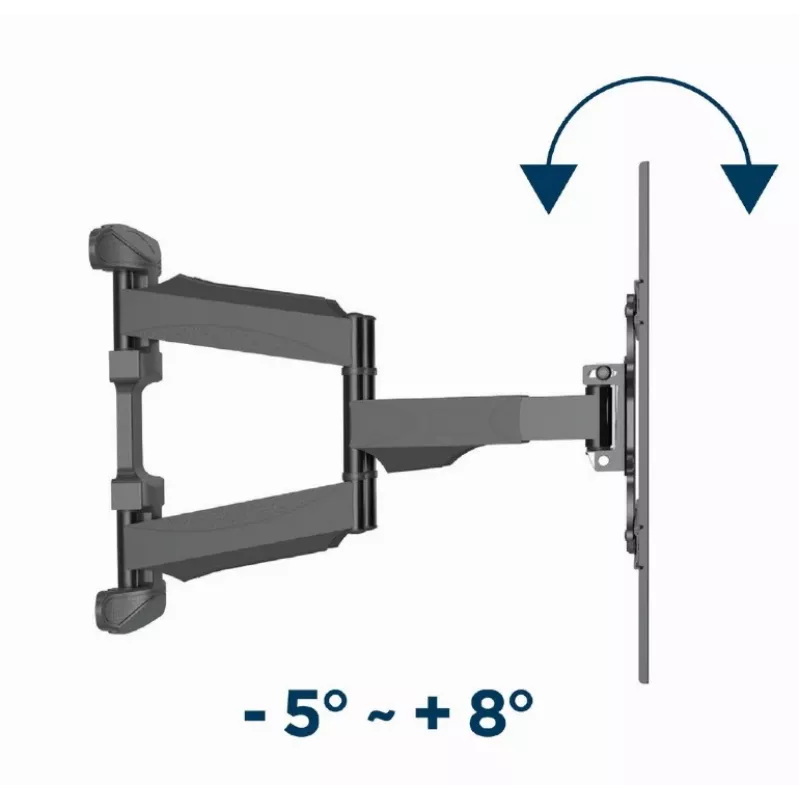 Wall TV mount Gembird WM-75ST-01 for 32 inch–75 inch screens, VESA 600x400, 45.5 kg, adjustable 4.9–49.1 cm, tilt -5°–8°