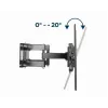 Wall TV mount GEMBIRD WM-70ST-01 for 37 inch–70 inch screens, tilt 0° to -20°, swivel ±60°, VESA 200×200–600×400, max 35 kg, black