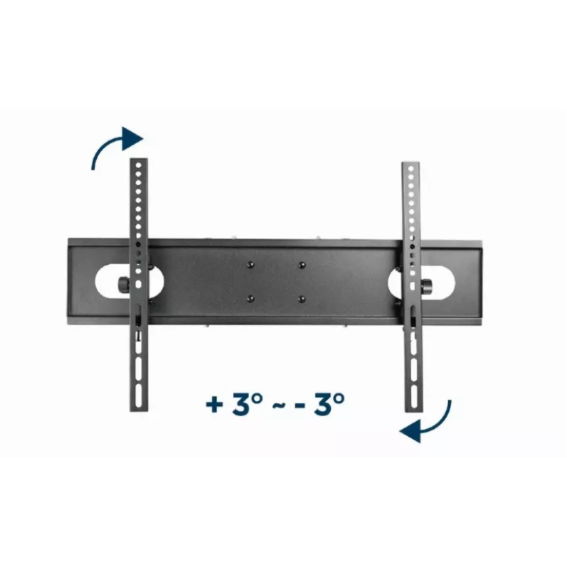 Wall TV mount GEMBIRD WM-70ST-01 for 37 inch–70 inch screens, tilt 0° to -20°, swivel ±60°, VESA 200×200–600×400, max 35 kg, black