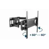 Wall TV mount GEMBIRD WM-70ST-01 for 37 inch–70 inch screens, tilt 0° to -20°, swivel ±60°, VESA 200×200–600×400, max 35 kg, black