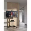 Floor TV & Monitor Mount Trolley Stand MANHATTAN 461238, mobile, black, height 1803 mm, VESA 200x200–600x400, max 50 kg