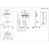 Floor TV & Monitor Mount Trolley Stand MANHATTAN 461238, mobile, black, height 1803 mm, VESA 200x200–600x400, max 50 kg