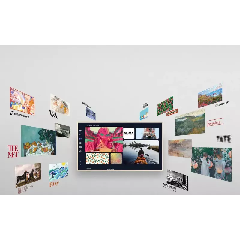 Television Samsung QE65LS03FAUXXH 65 inch The Frame QLED 4K HDR Smart TV, 3840×2160, Tizen, 120Hz