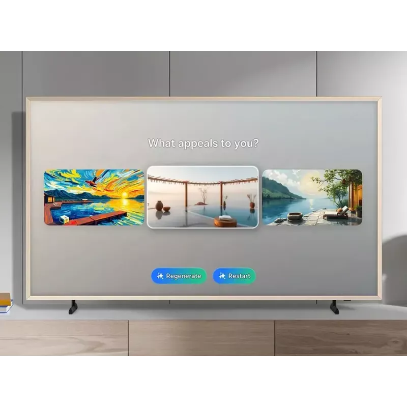 Television Samsung QE65LS03FAUXXH 65 inch The Frame QLED 4K HDR Smart TV, 3840×2160, Tizen, 120Hz