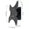 Techly 19-37 inch Wall Bracket for LED LCD TV Tilt 1 Swivel Black” ICA-LCD 2900B