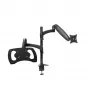 Desk mount TRUST Mara dual-arm monitor stand for 2 displays up to 32 inch – gas spring, VESA 75x75–100x100, max 16 kg, clamp, black