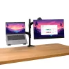 Desk mount TRUST Mara dual-arm monitor stand for 2 displays up to 32 inch – gas spring, VESA 75x75–100x100, max 16 kg, clamp, black