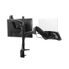 Desk mount TRUST Mara dual-arm monitor stand for 2 displays up to 32 inch – gas spring, VESA 75x75–100x100, max 16 kg, clamp, black