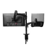 Desk mount TRUST Mara dual-arm monitor stand for 2 displays up to 32 inch – gas spring, VESA 75x75–100x100, max 16 kg, clamp, black