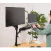 Desk mount TRUST Mara dual-arm monitor stand for 2 displays up to 32 inch – gas spring, VESA 75x75–100x100, max 16 kg, clamp, black