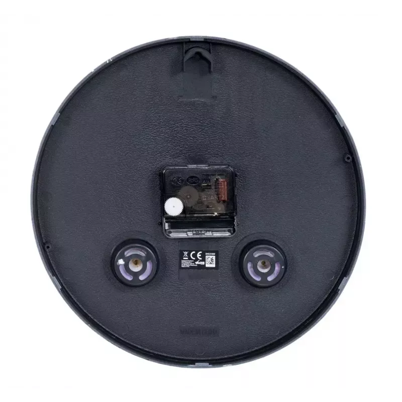 Wall clock ESPERANZA EHC016K Lyon Black, 25 cm diameter, silent movement, glass cover, plastic frame