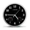Wall clock ESPERANZA EHC016K Lyon Black, 25 cm diameter, silent movement, glass cover, plastic frame
