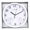Wall clock ESPERANZA EHC016K Lyon Black, 25 cm diameter, silent movement, glass cover, plastic frame