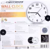 Wall clock ESPERANZA EHC016K Lyon Black, 25 cm diameter, silent movement, glass cover, plastic frame