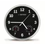 Wall clock ESPERANZA EHC016K Lyon Black, 25 cm diameter, silent movement, glass cover, plastic frame