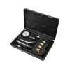 Analog manometer YATO YT-73022 0–20 bar, 75 mm dial, carbon steel, 0.5 m hose, 4 brass adapters, carry case