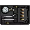 Analog manometer YATO YT-73022 0–20 bar, 75 mm dial, carbon steel, 0.5 m hose, 4 brass adapters, carry case