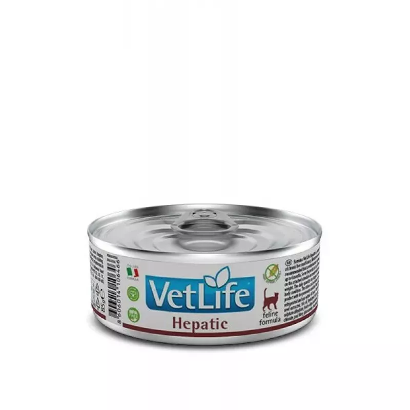 Wet cat food Farmina Vet Life Natural Diet Cat Hepatic 85 g — hepatic support, chicken, grain-free, adult