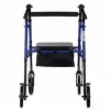 Rehabilitation walker ActionMed CH100AM — lightweight aluminium 4-wheel, adjustable height 700–937 mm, seat 35×32 cm, max load 136 kg, foldable