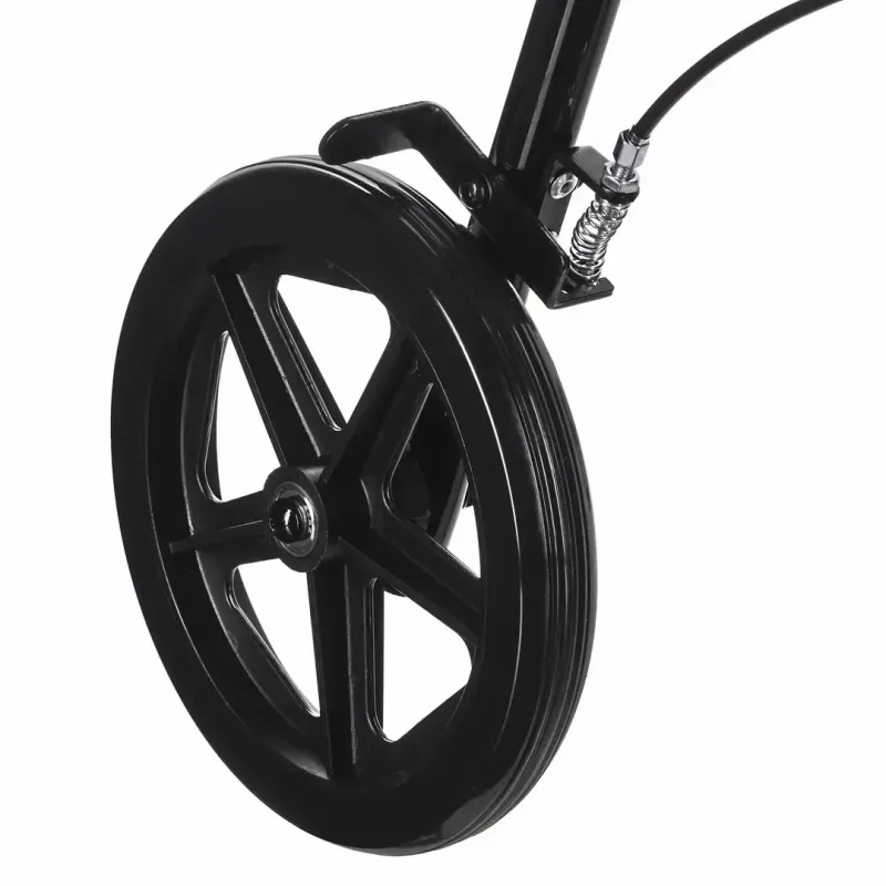 Rehabilitation walker ActionMed CH100AM — lightweight aluminium 4-wheel, adjustable height 700–937 mm, seat 35×32 cm, max load 136 kg, foldable
