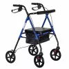 Rehabilitation walker ActionMed CH100AM — lightweight aluminium 4-wheel, adjustable height 700–937 mm, seat 35×32 cm, max load 136 kg, foldable