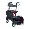 Four-wheel aluminium walker ANTAR AT51006, foldable, adjustable height, 20 cm wheels, max load 136 kg, seat 25×46 cm, weight 7.35 kg