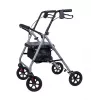 MDH PPC035 wheeled walker / rollator with seat and basket, aluminium, foldable, max load 136 kg