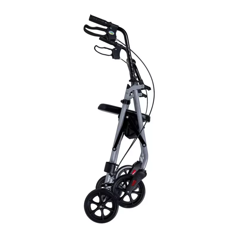 MDH PPC035 wheeled walker / rollator with seat and basket, aluminium, foldable, max load 136 kg