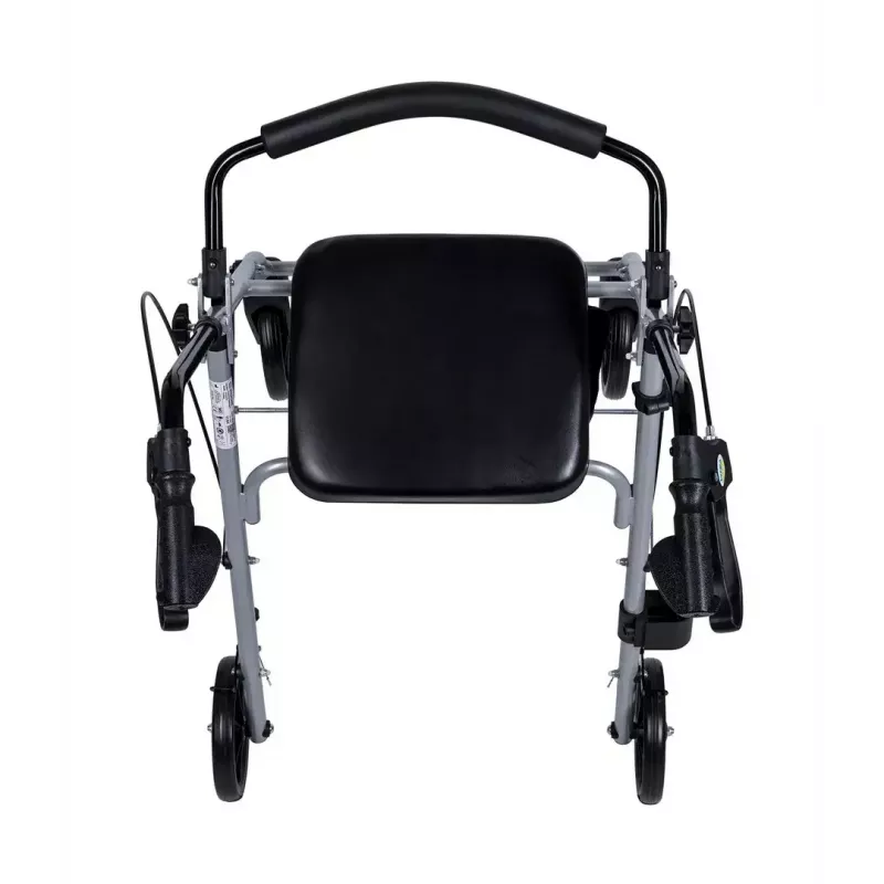 MDH PPC035 wheeled walker / rollator with seat and basket, aluminium, foldable, max load 136 kg