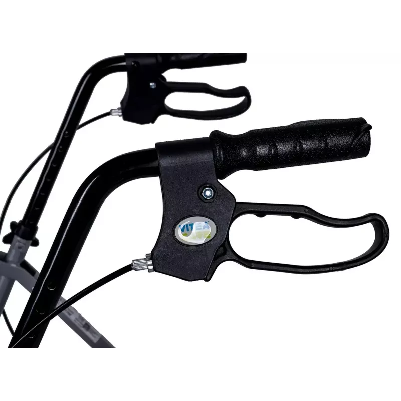 MDH PPC035 wheeled walker / rollator with seat and basket, aluminium, foldable, max load 136 kg