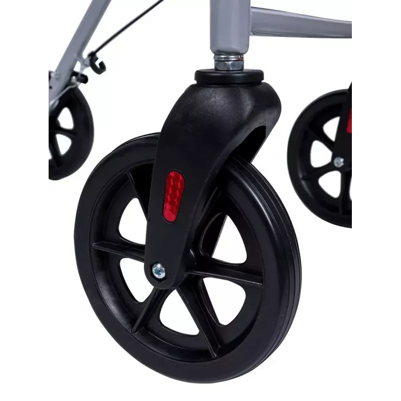 MDH PPC035 wheeled walker / rollator with seat and basket, aluminium, foldable, max load 136 kg