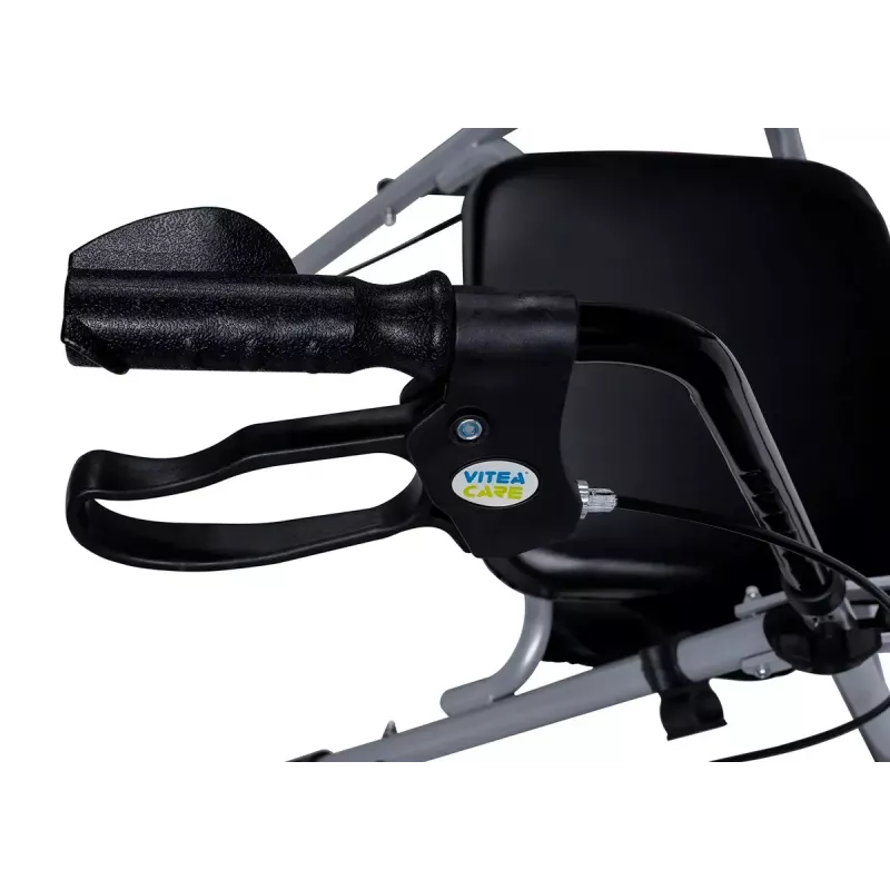 MDH PPC035 wheeled walker / rollator with seat and basket, aluminium, foldable, max load 136 kg