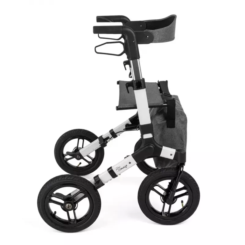 Off-road four-wheel rollator TIMAGO RANGER, aluminium, adjustable height 89.5–102.5 cm, load 136 kg, foldable