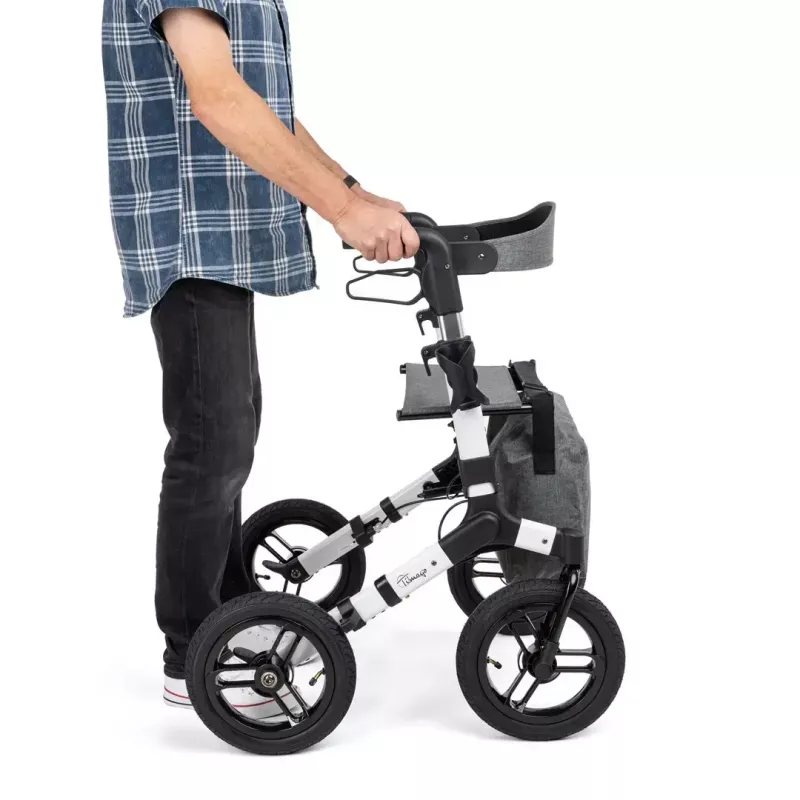Off-road four-wheel rollator TIMAGO RANGER, aluminium, adjustable height 89.5–102.5 cm, load 136 kg, foldable