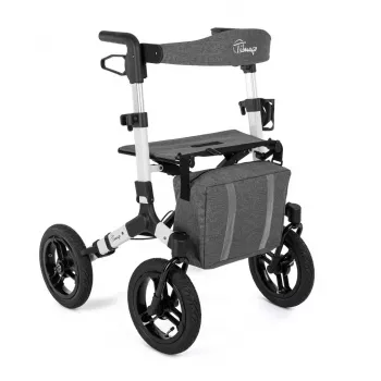 Off-road four-wheel rollator TIMAGO RANGER, aluminium, adjustable height 89.5–102.5 cm, load 136 kg, foldable