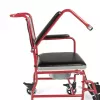 TIMAGO FS 692 Foldable Toilet Wheelchair with Commode Seat, Steel Frame, 4 Wheels, 100 kg Capacity