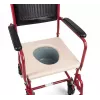TIMAGO FS 692 Foldable Toilet Wheelchair with Commode Seat, Steel Frame, 4 Wheels, 100 kg Capacity